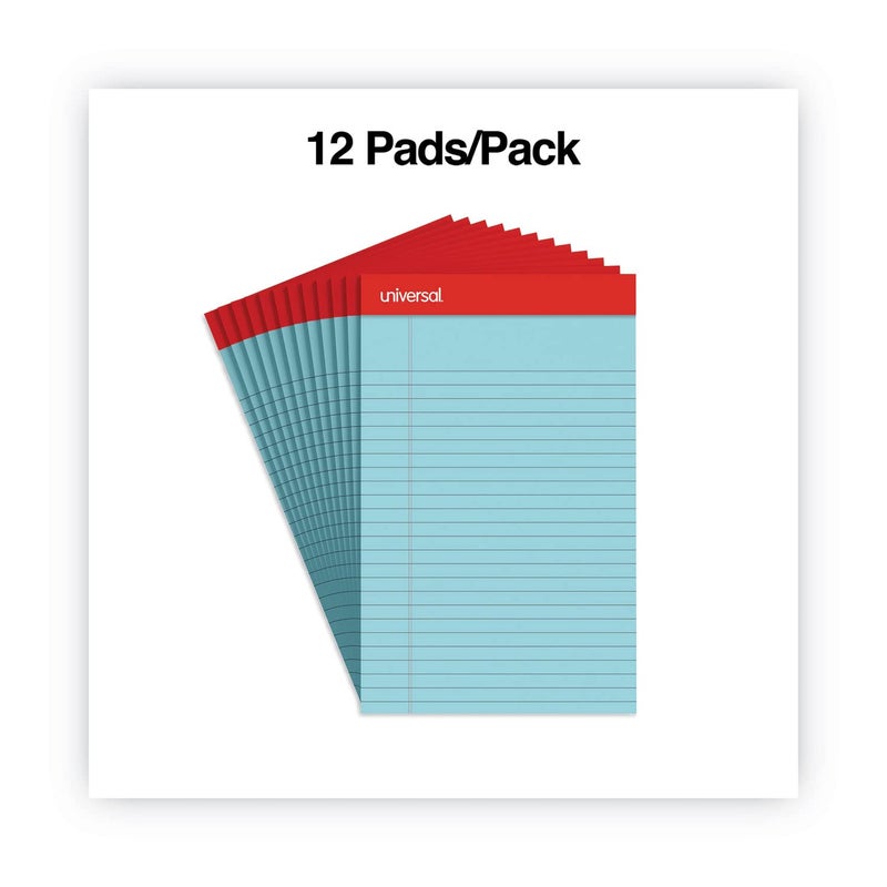 يونيفرسال دفاتر كتابة مسطرة ضيقة من يونيفرسال 35850، مقاس 5 × 8، لون أزرق، 50 ورقة، 12 دفترًا - Image 3